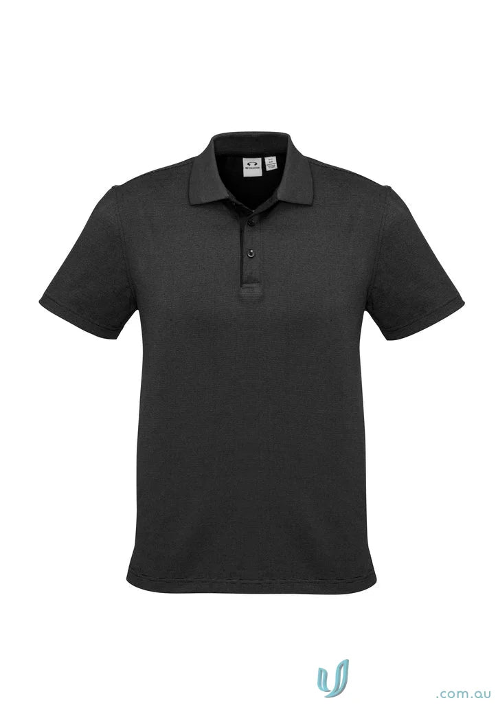 Black Black Short-Sleeved Polo Shirt p501ms Shadow Polo with cross-dyed tonal fine fabric