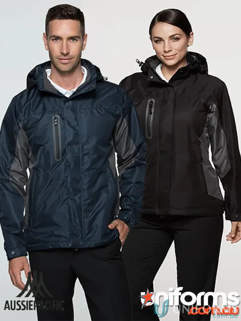 Two hooded waterproof jackets from Sheffield Mens Jacket, perfect for workwear or uniforms