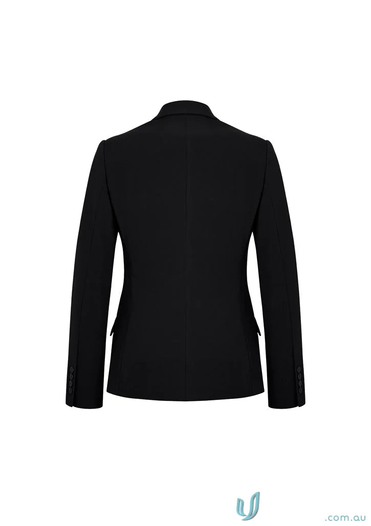 Black tailored blazer from Women’s Siena Mid Length Jacket for client-facing roles Seeking