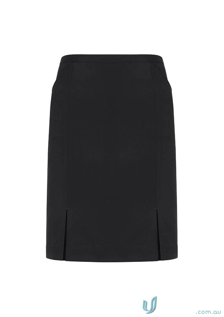 Women’s Siena black pleat straight skirt with stylish knife pleats for a chic look