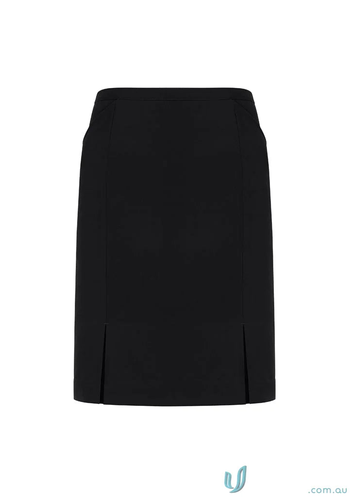 Women’s Siena black pleat straight skirt with stylish knife pleats for a chic look