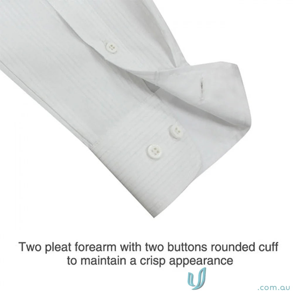 White dress shirt cuff with two buttons from SilverTech LS Shirts featuring cool dry® technology