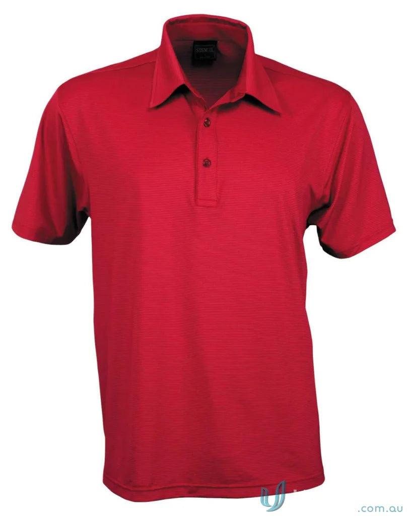 Red short-sleeved Polo from SilverTech Polo, perfect for men’s short sleeve polo style