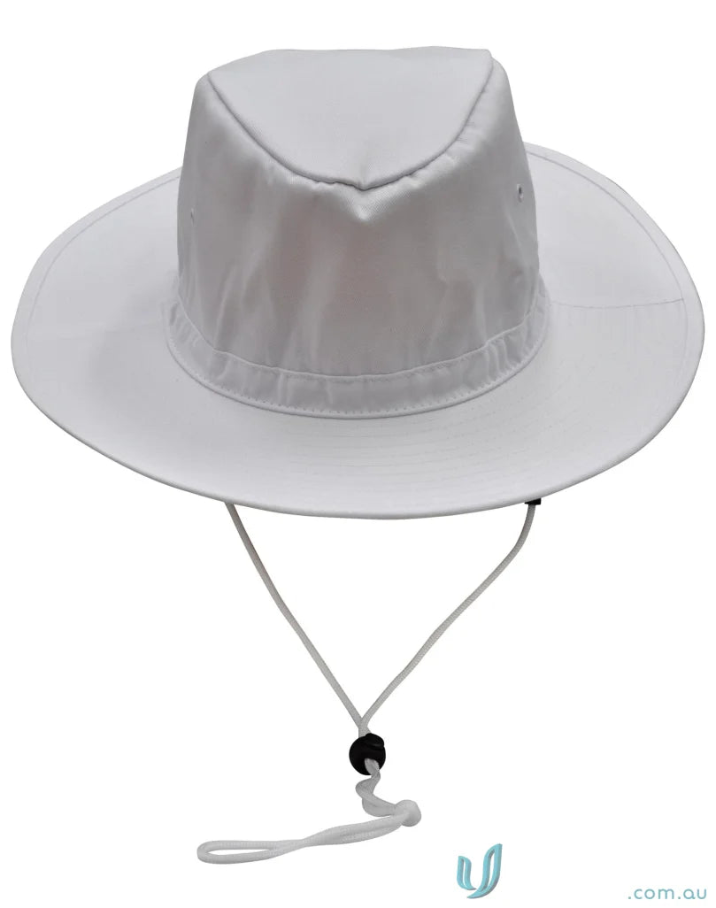White sun hat with chin strap from h1026 slouch for sun protection and winning spirit slouch