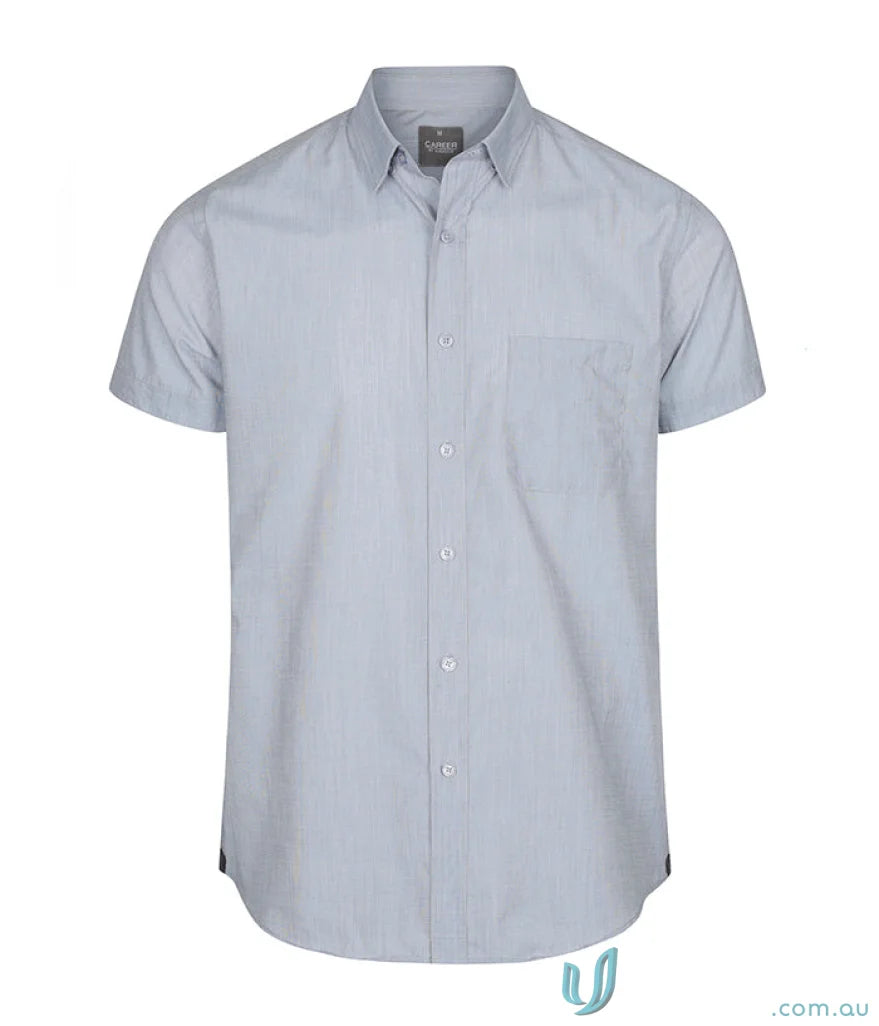 Light blue Smith End On End SS Shirt with chest pocket, perfect comfortable workwear