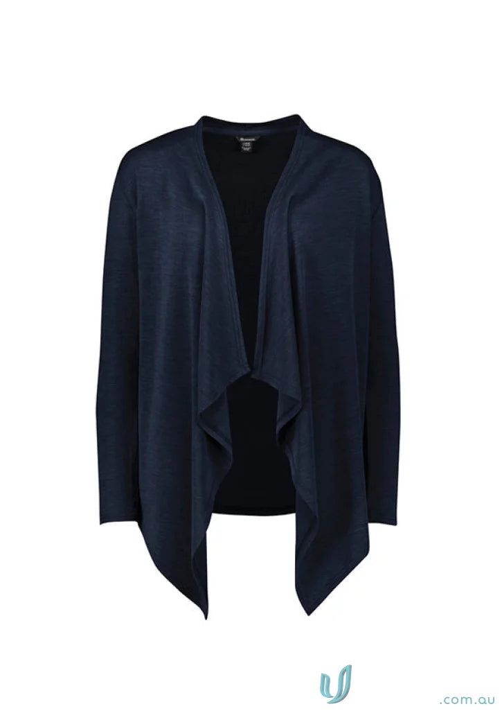 Navy blue Sofia Waterfall Cardigan RLC267L open-front waterfall cardigan look