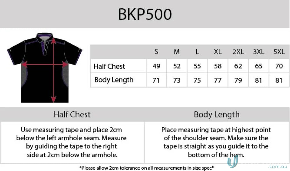 Apparel size chart for Soft Touch Stripe Polo with aegis microbe shield and CoolDry moisture management