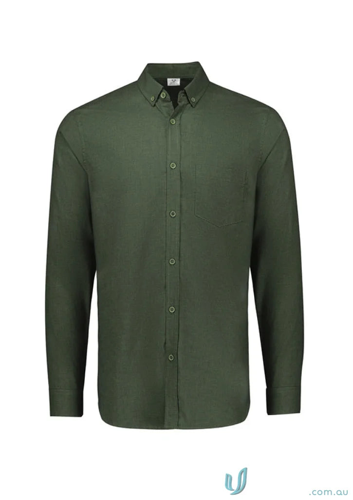 Olive green long sleeve soul LS shirt from the collection Soul Shirt