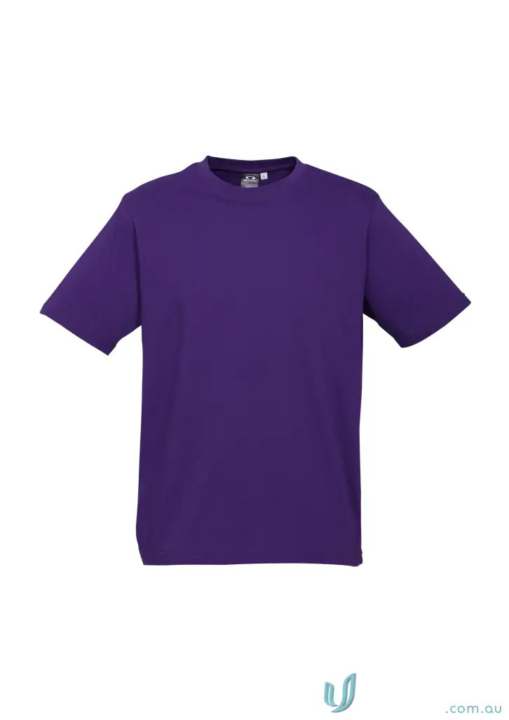 Southport Tee solid purple ice short sleeve crew neck with twin needle sleeve for men