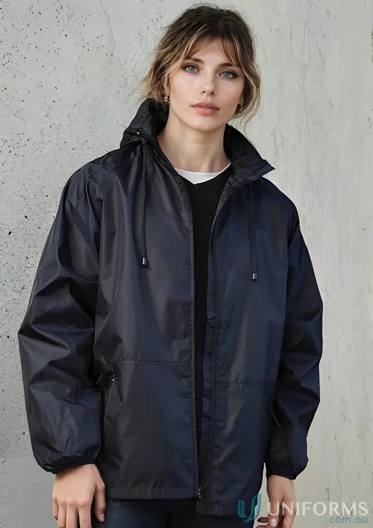 Navy Spinnaker Unisex Jacket J833 for light rain, part of Biz Collection Unisex