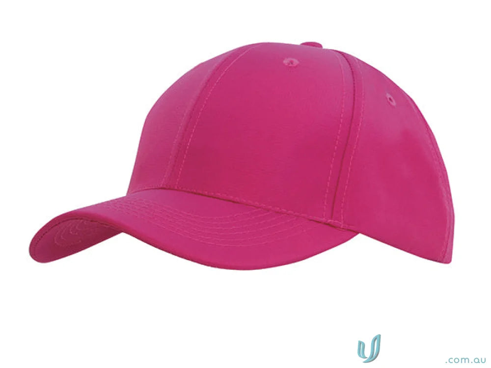 Pink baseball cap from the Sports Ripstop Cap high stock range with wide fit and durable imprint