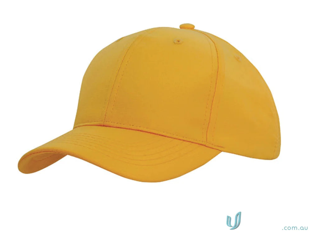 Yellow baseball cap from Sports Ripstop Cap with wide centimeter size, high stock range