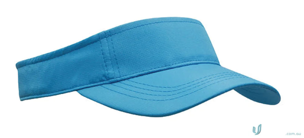 Turquoise sun visor for high-performance sports, wide coverage and stylish uniforms