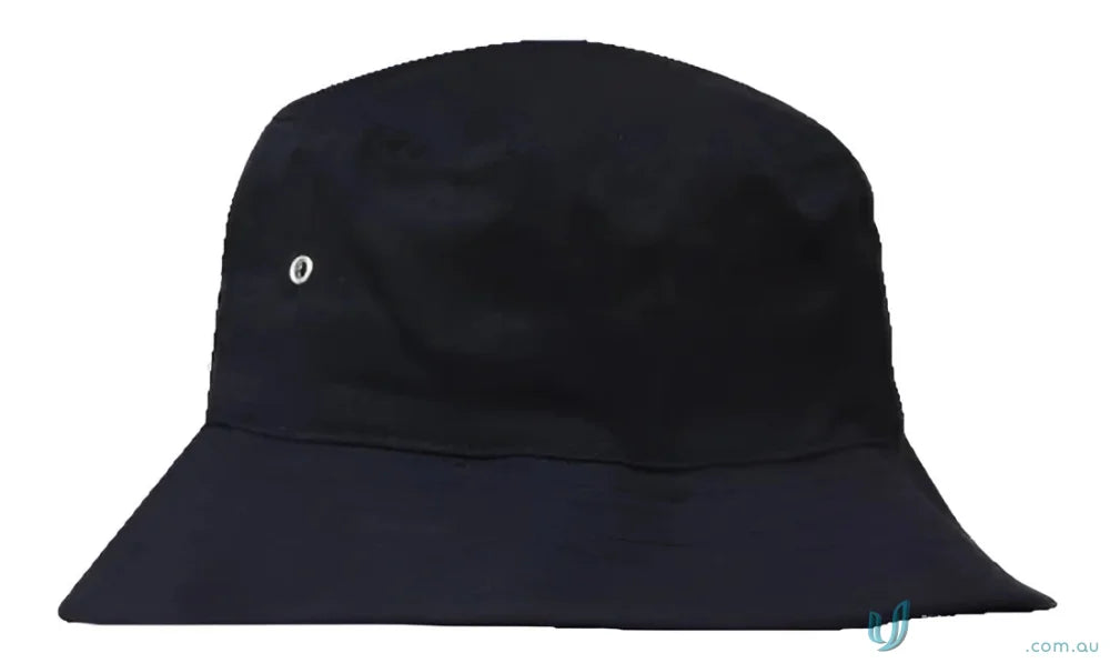 Black Sports Twill Bucket Hat perfect for casual vibes and sunny days