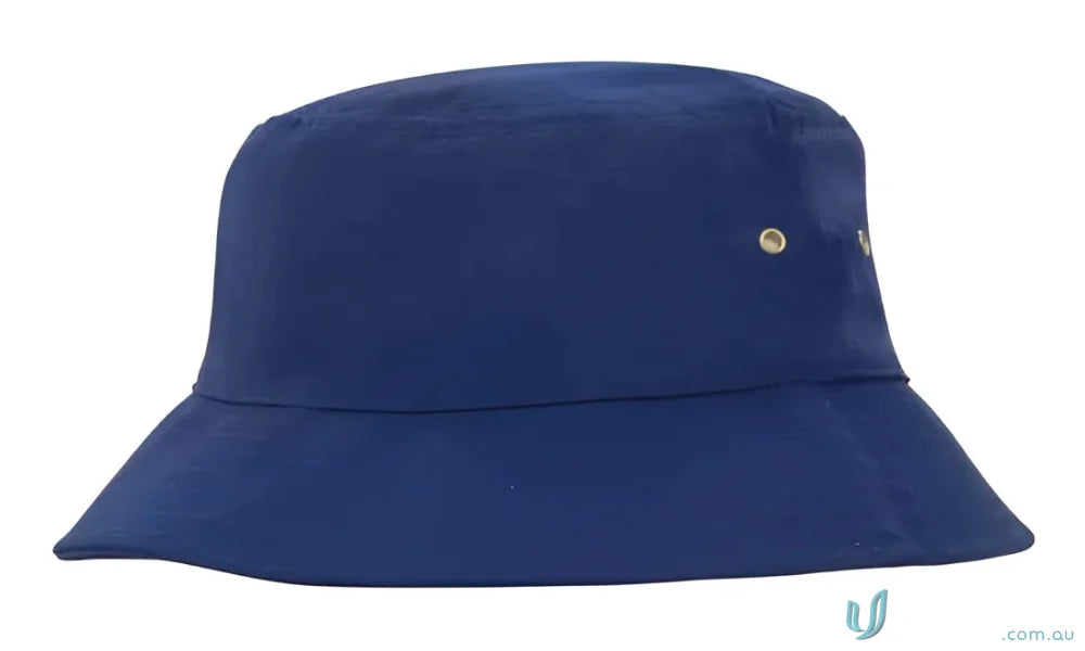 Blue sports twill bucket hat perfect for casual style and outdoor fun