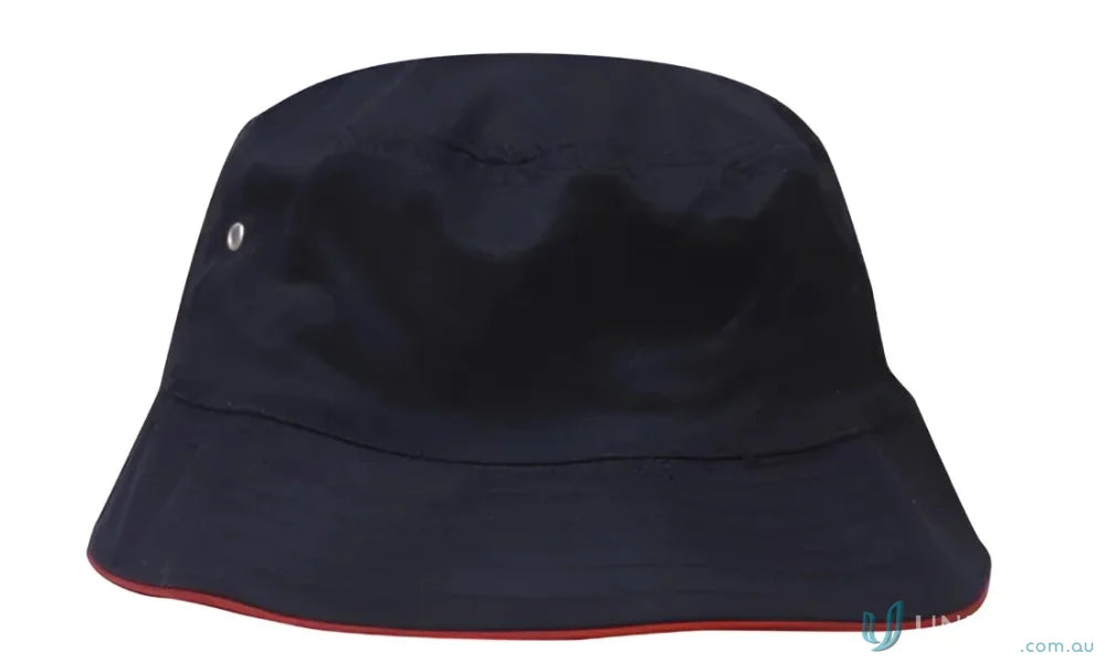 Dark blue sports twill bucket hat perfect for sunny days and casual style