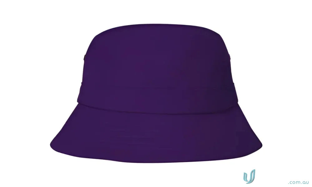 Purple bucket hat from Sports Twill Infants collection, perfect for uniforms or workwear FAQs link