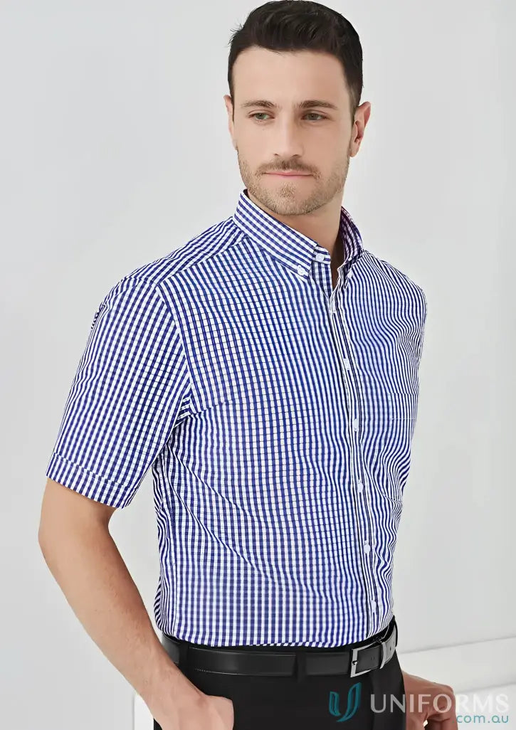 Men’s Springfield SS Shirt with premium yarn-dyed check pattern and stay cool feel