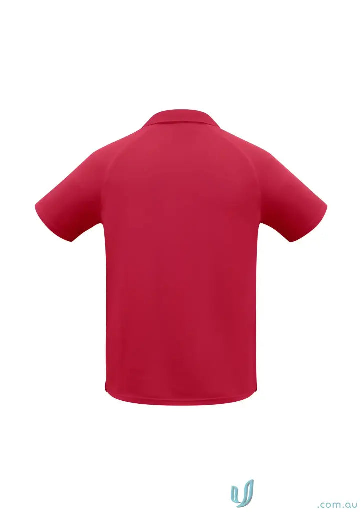 Red short-sleeved polo shirt from Sprint collection p300ms men’s Biz Cool™ line