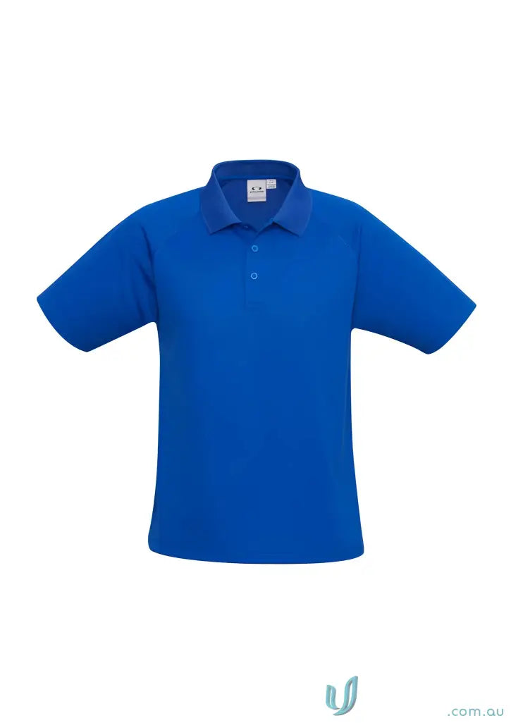 Blue short-sleeved polo shirt from Collection Sprint P300MS Men’s Biz Cool™ lineup