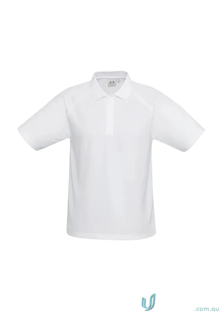 White short-sleeved polo shirt from Sprint Polo collection, perfect for P300MS Men’s Biz Cool™ style