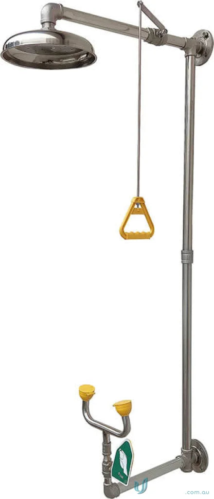 SST Wall Mounted Shower & Eye/Face Wash Unit with stainless steel face wash and eye face shower head