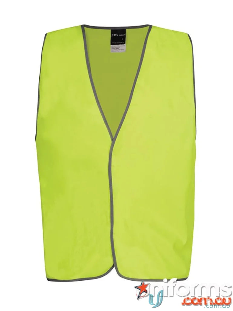 High-visibility staff printed safety vest in extra large size ISO Australian standards