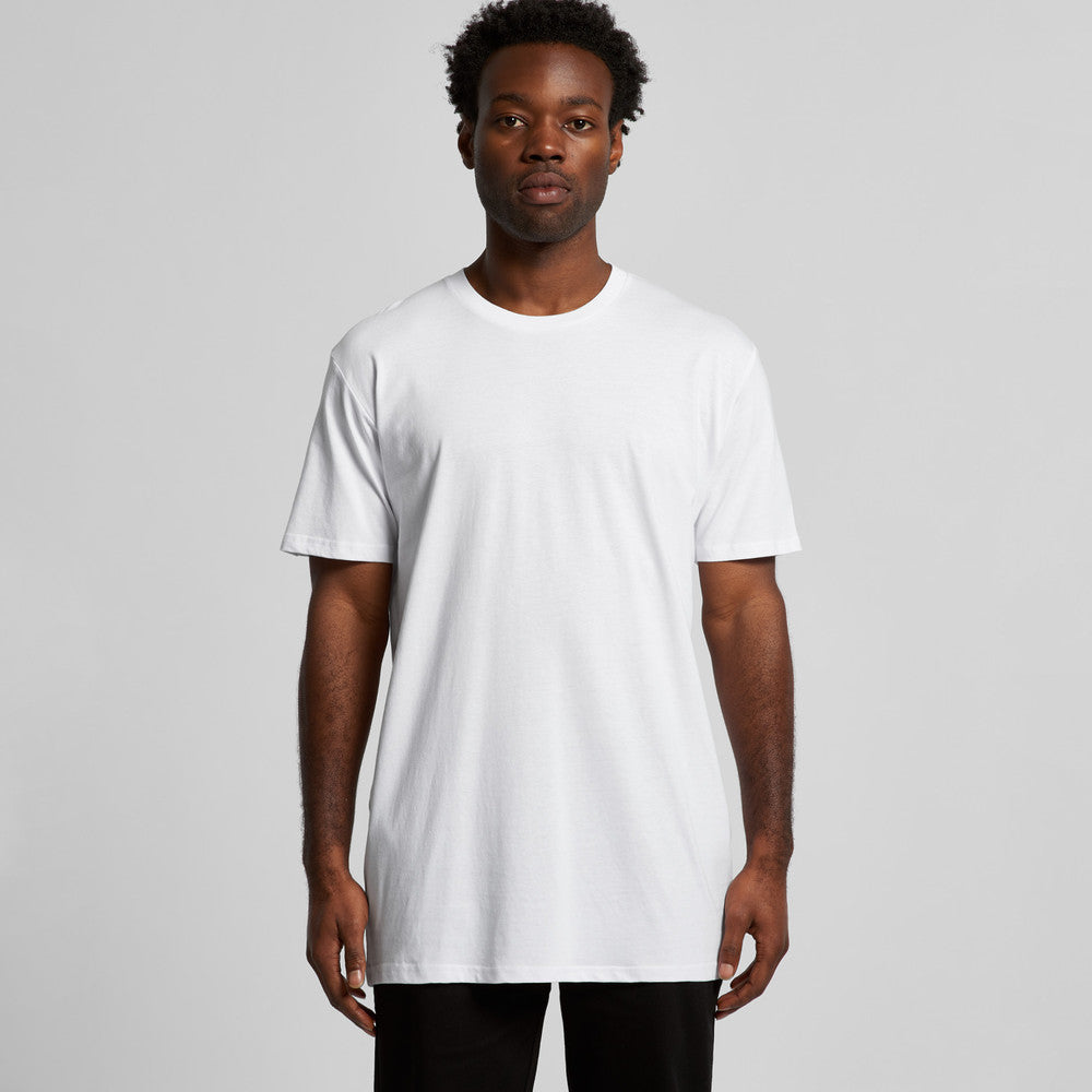 White staple plustee with classic crew neck and short sleeves