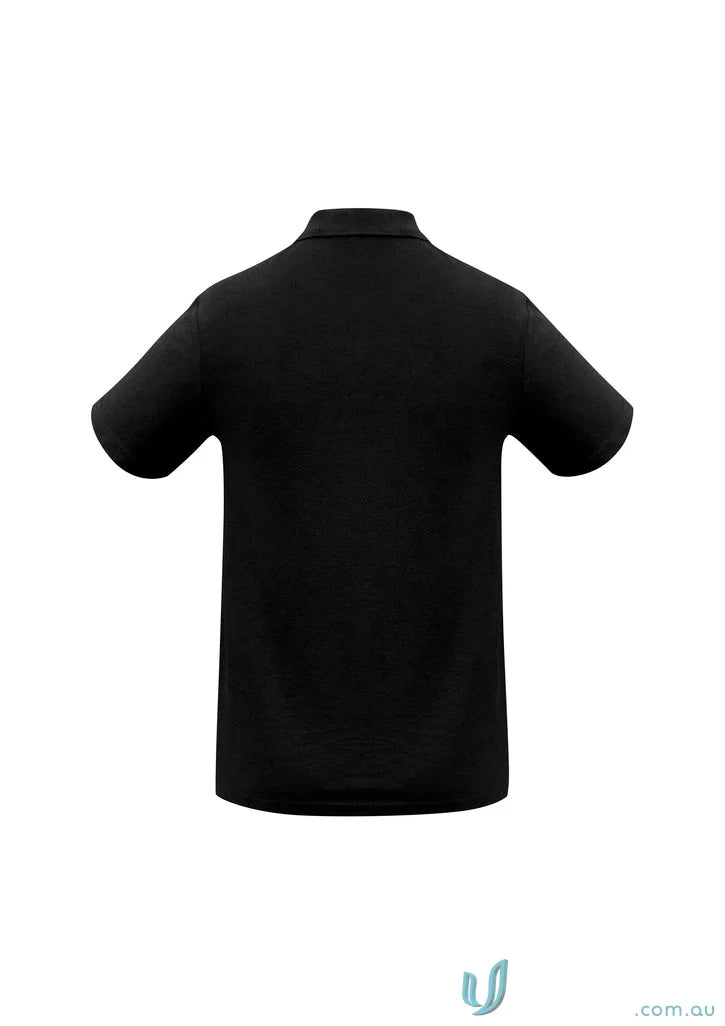 Black polo shirt from STEWARDS Mens work uniforms for a sleek professional look