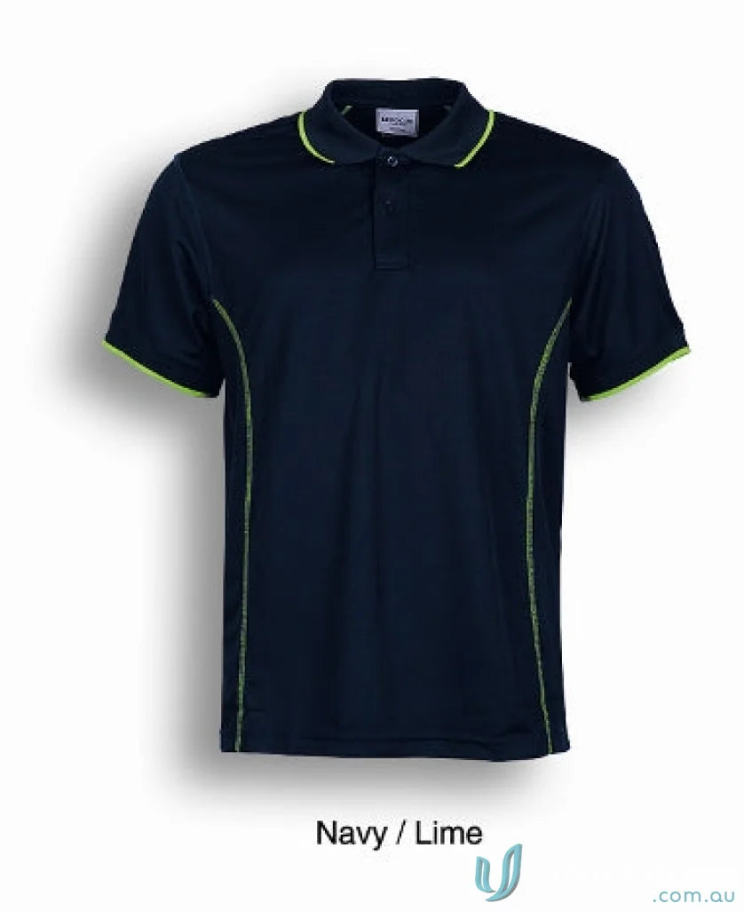 Navy and lime Stitch Polo shirt perfect for casual uniforms and style
