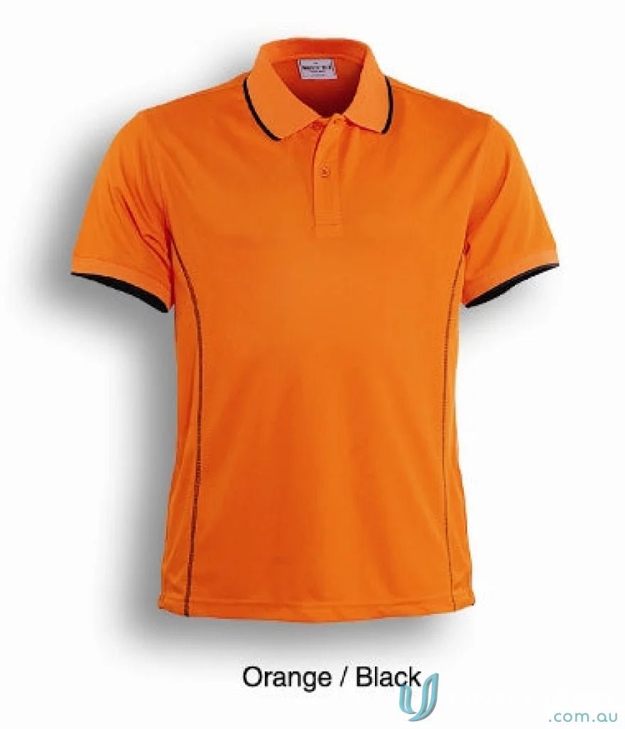 Orange and black Stitch Polo shirt perfect for uniforms or casual polo wear
