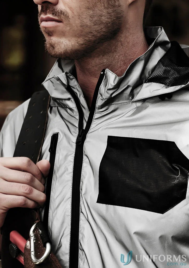 Streetworx Reflective Waterproof Jacket with black accents, perfect for urban style