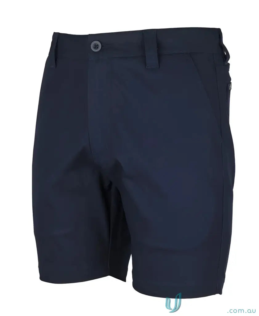 Navy blue stretch canvas shorts perfect for casual wear or workwear uniforms