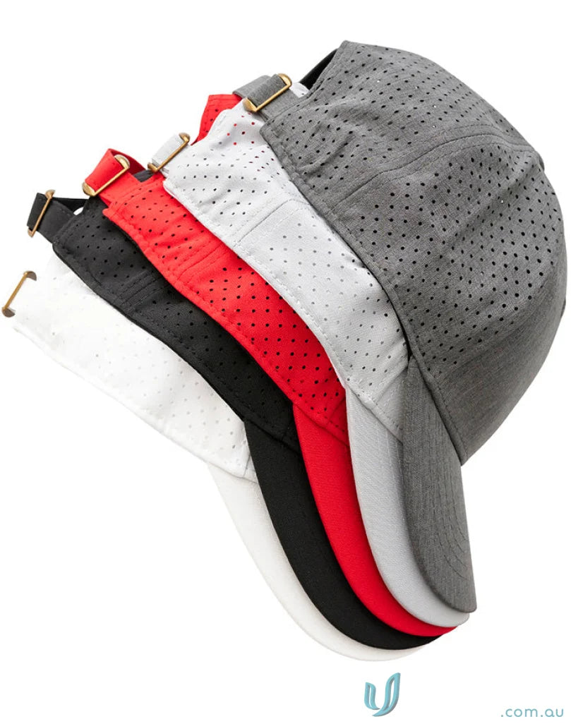 Colorful stretch laser cut runner’s cap Ch88 with perforations, perfect for winning spirit stretch
