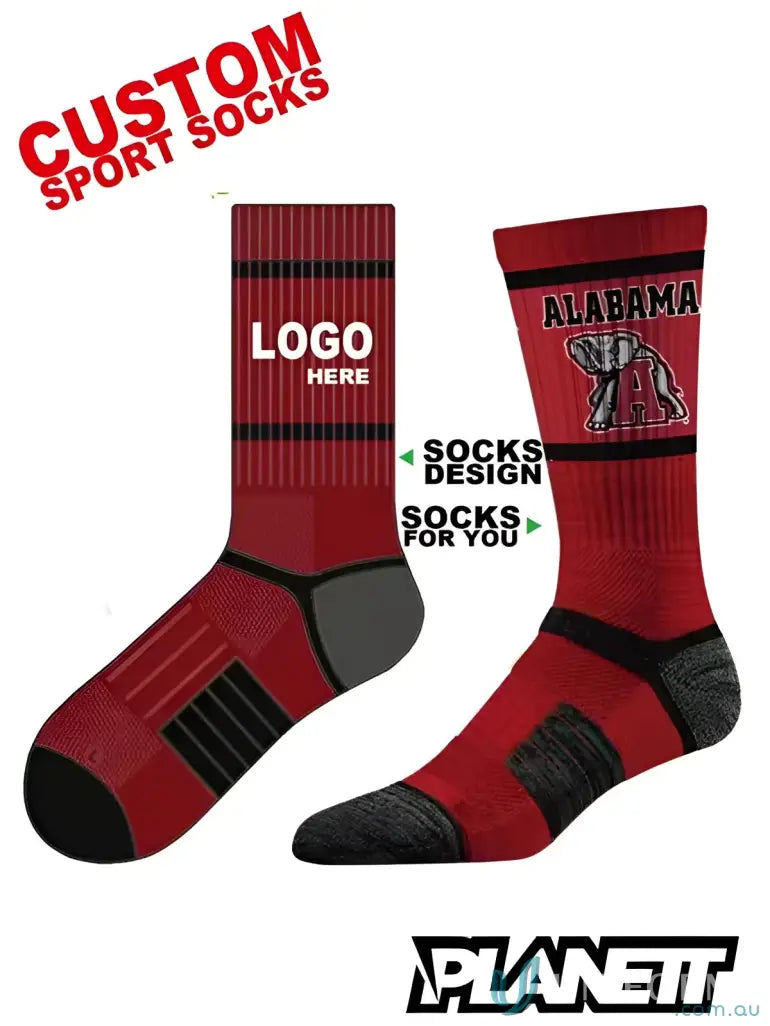 Customizable sports socks for athletes, perfect for your custom sports gear needs