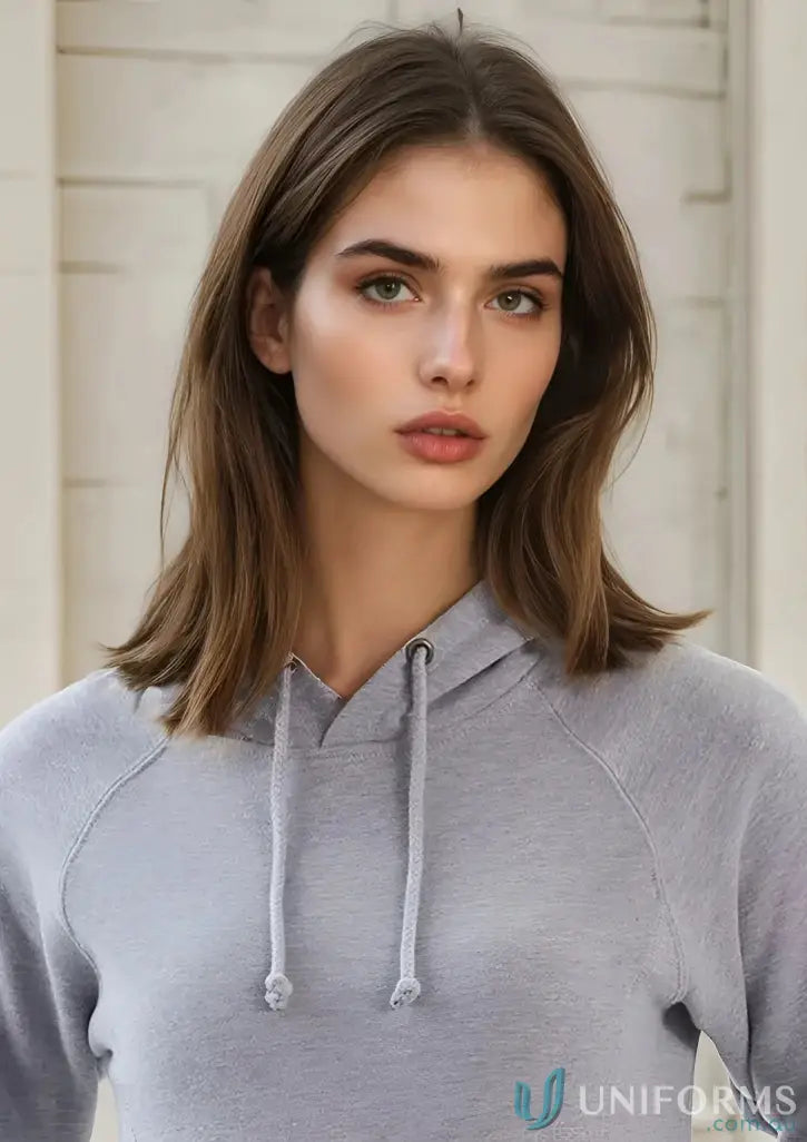 Gray hooded fleece hoodie from SubZero Ladies Hoodie, perfect for FL08 warm hug and winning spirit ladies