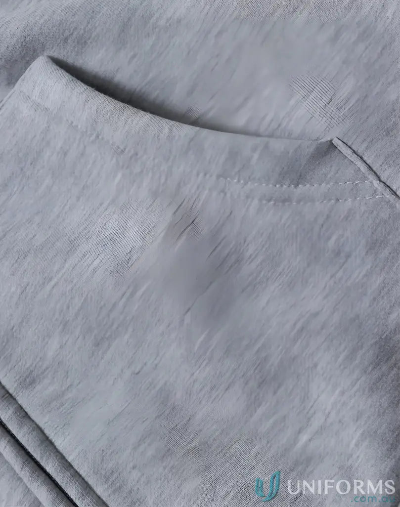 Gray fabric pocket on SubZero Zip Hoodie with double bay design, FL03 Double Bay style