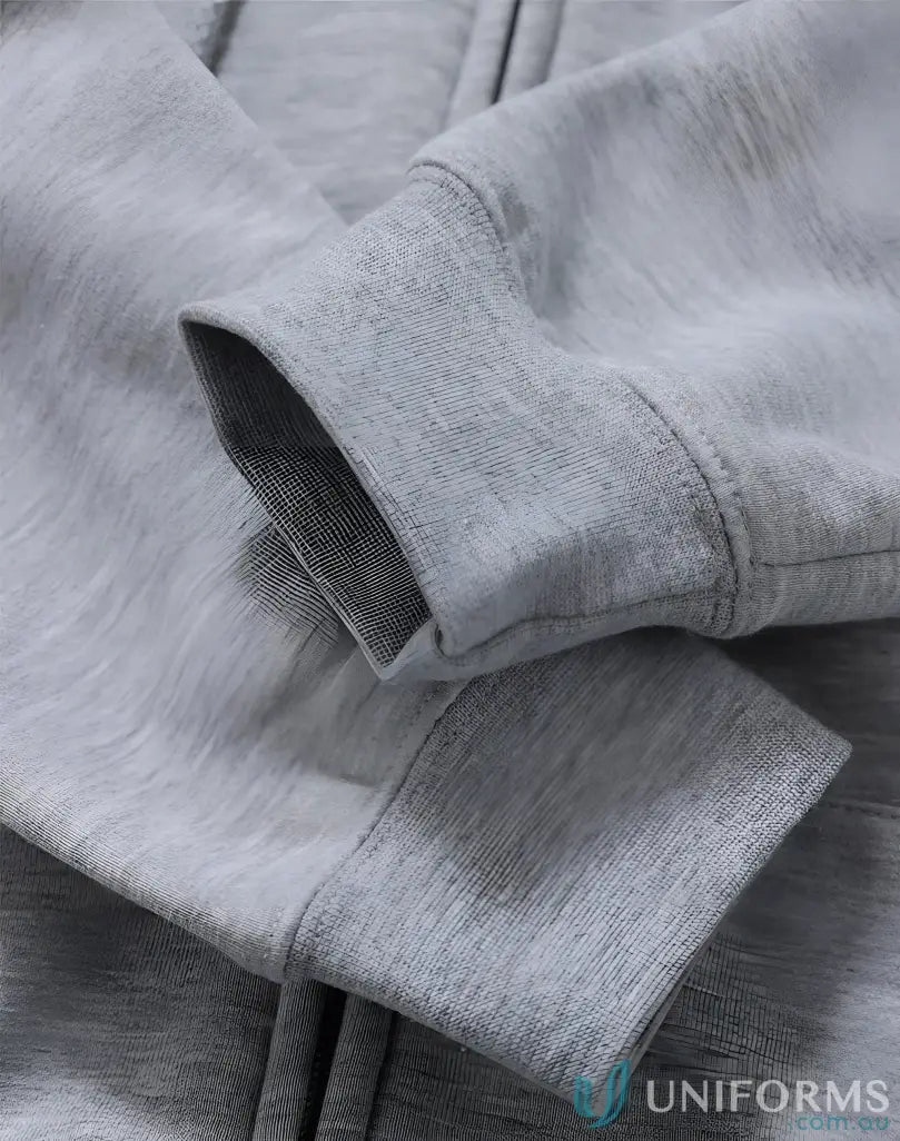 Gray sweatshirt sleeve of SubZero Zip Hoodie from the Double Bay collection