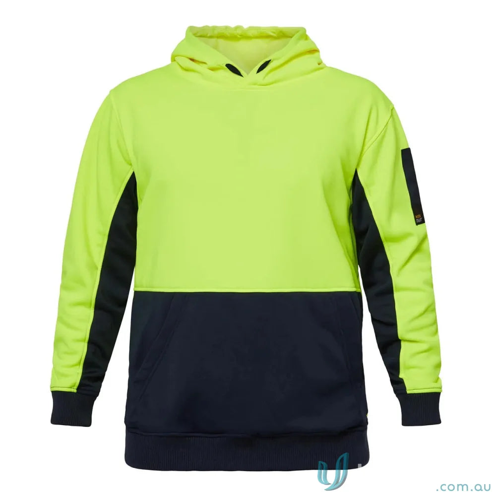 Summit HiVis Fleece Hoodie WT8010 two-tone hivis fleece hoodie for safety and style