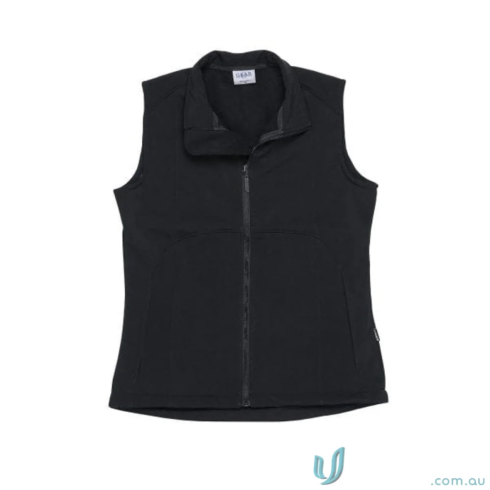 Black Summit Vest with tapered fit, perfect for sports uniforms and casual wear
