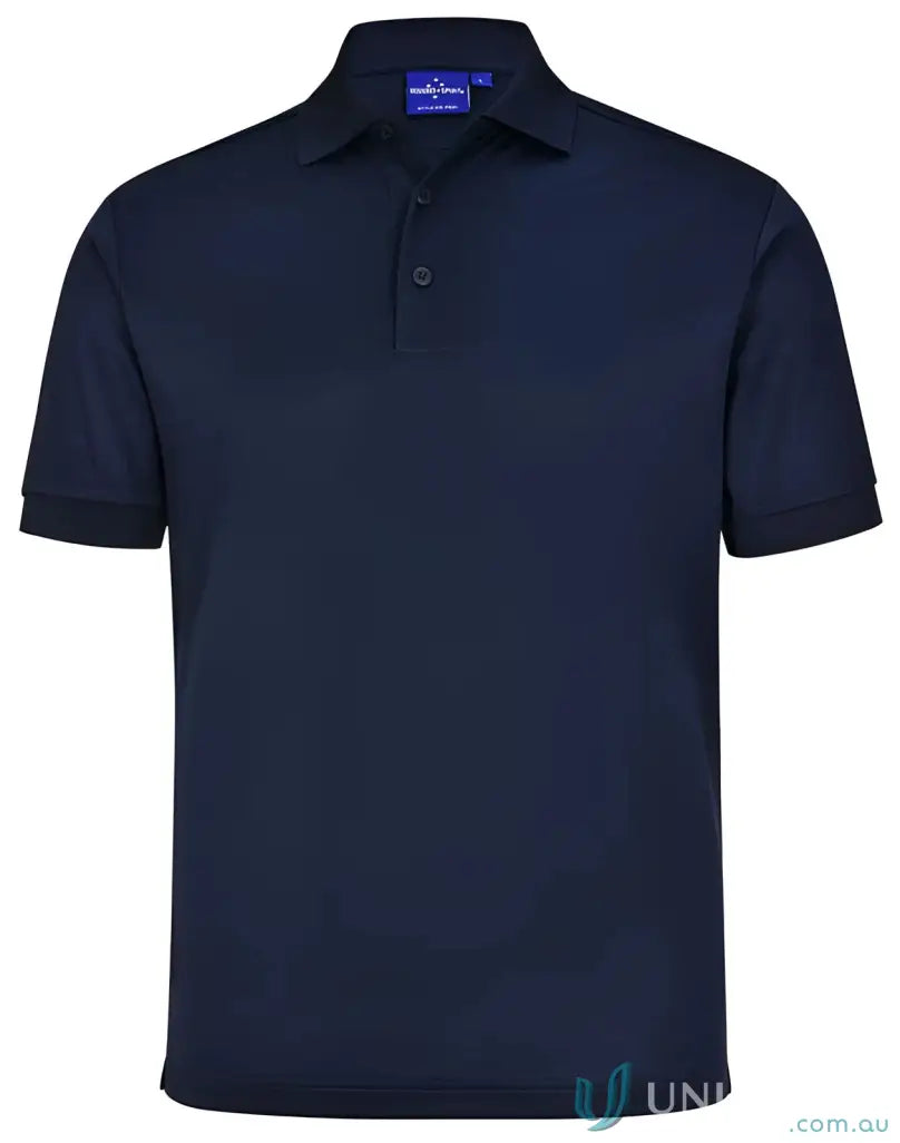 Navy blue men’s sustainable polo shirt from Sustainable Corporate Polo collection