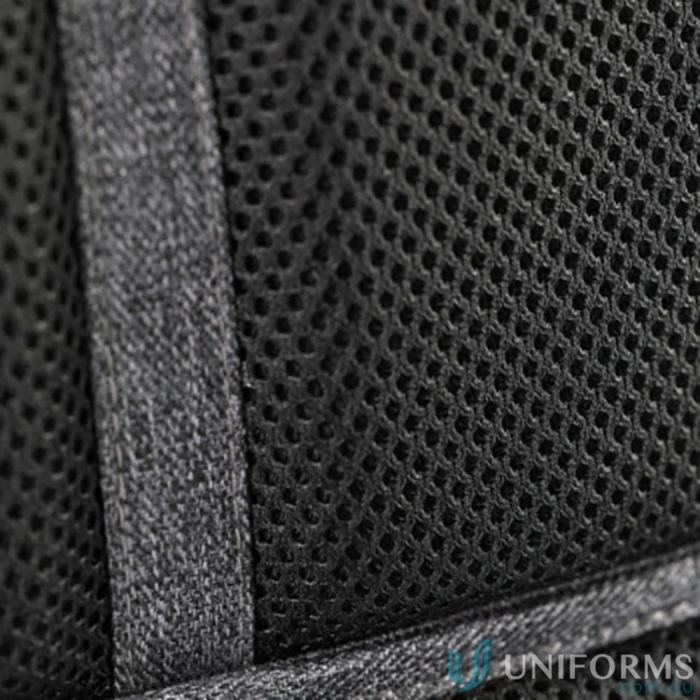Black mesh fabric with gray trim on Swissdigital Cosmo 3.0 Backpack, perfect for padded workwear