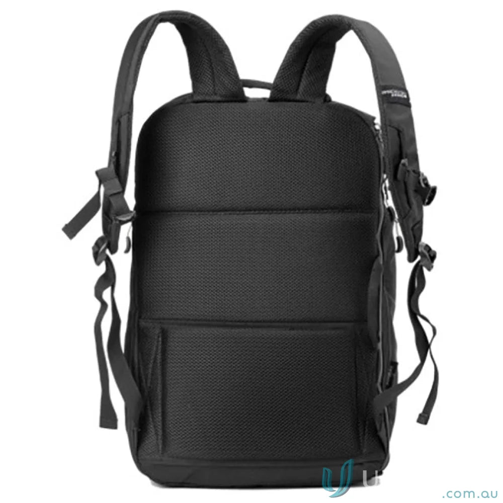 Black padded Swissdigital Java Backpack with pockets, perfect for uniforms and everyday use