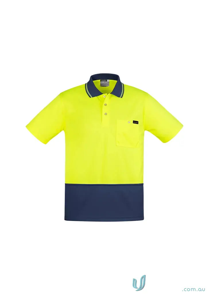 Syzmic men’s two-tone high-vis polo shirt for ultimate comfort and staying cool