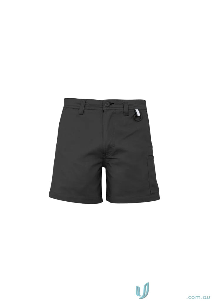 Black men’s rugged cooling shorts with square weave cotton from Syzmic Rugged Cooling ZS507