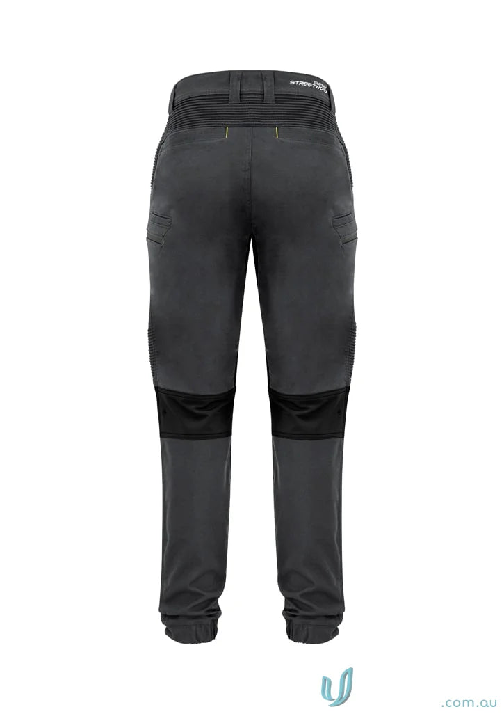 Gray Syzmik Men’s Streetworx Stretch Pant with knee reinforcements and stretch pleating