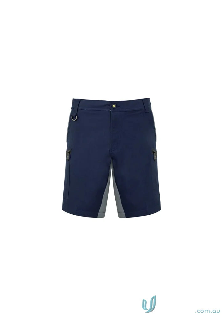 Navy blue Syzmic Streetworx Stretch Shorts with four-way stretch crotch for max comfort