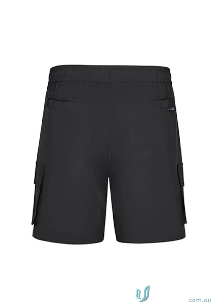Black cargo shorts from Syzmik Men’s Streetworx Stretch Work Boardshorts for streetwear style