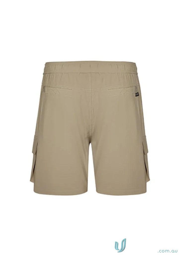 Khaki cargo shorts from Syzmik Men’s Streetworx Stretch Work Boardshorts, perfect street style