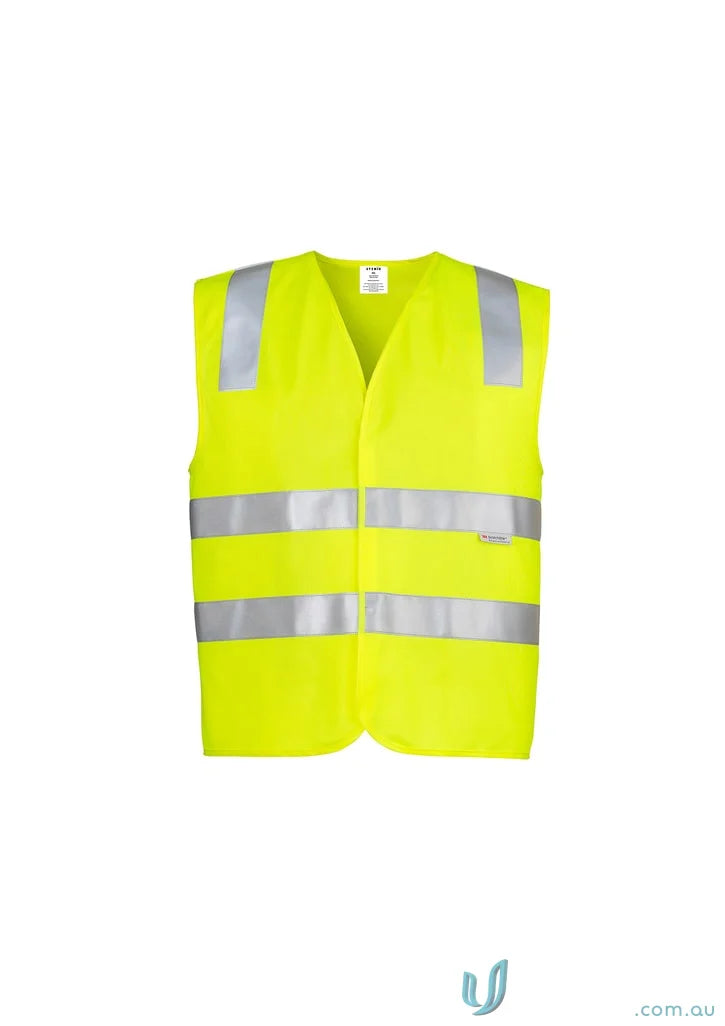 Yellow Syzmic Hi-Vis Basic vest zv999 with reflective tape for safety, unisex style